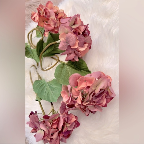 Blush Pink Roses Peonies Floral Green Leaves Wedding Dining Table Arrangement #4 - Picture 2 of 9